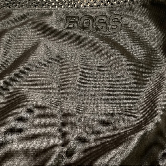 BOSS GIRL Black Mesh Crop Top - Size L - Picture 6 of 9